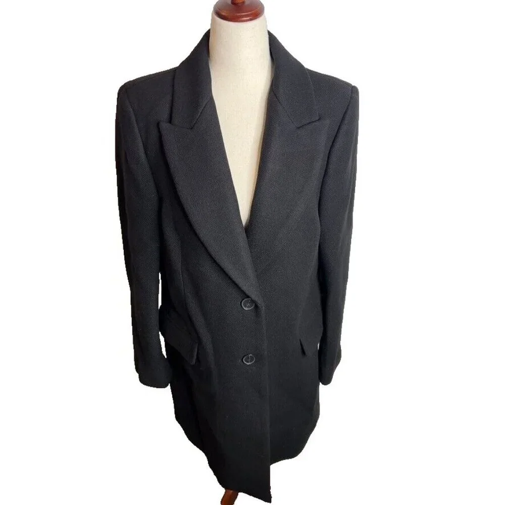 Madewell Womens $298 Blazer Coat in Insuluxe Fabric Black Size 6 NT120 - Picture 3 of 11